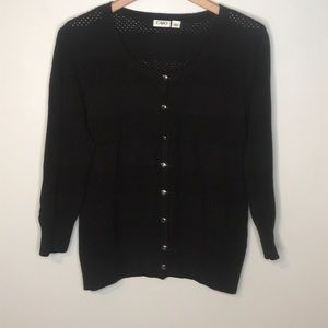 Cato Black stripe cardigan Large